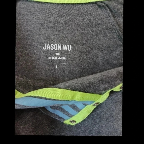 Jason Wu for Eva air pajama shirt size Large gray and green unisex - Picture 3 of 7